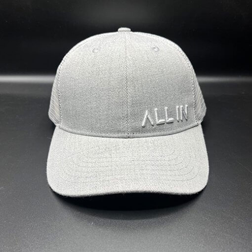 All In Hat | Grey & White Trucker